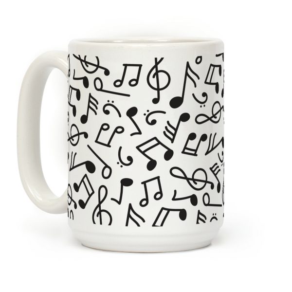Musical Note Pattern Coffee Mug Musical Note Pattern Coffee Mug