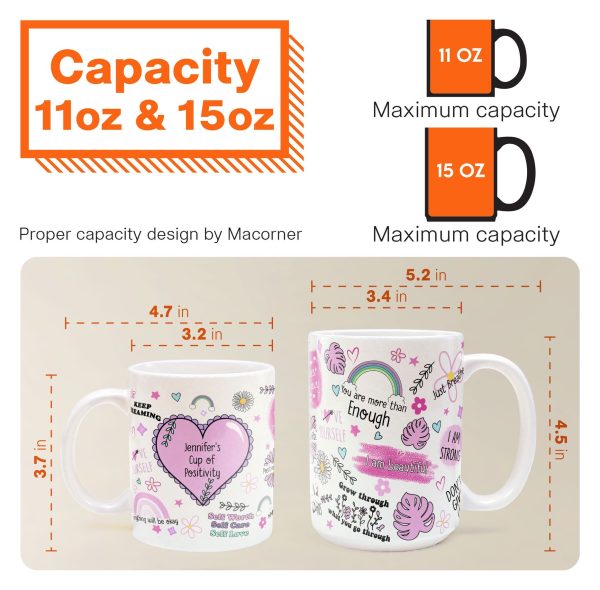 My Cup Of Positivity Custom Name Mug - Personalized Mug My Cup Of Positivity Custom Name Mug - Personalized Mug