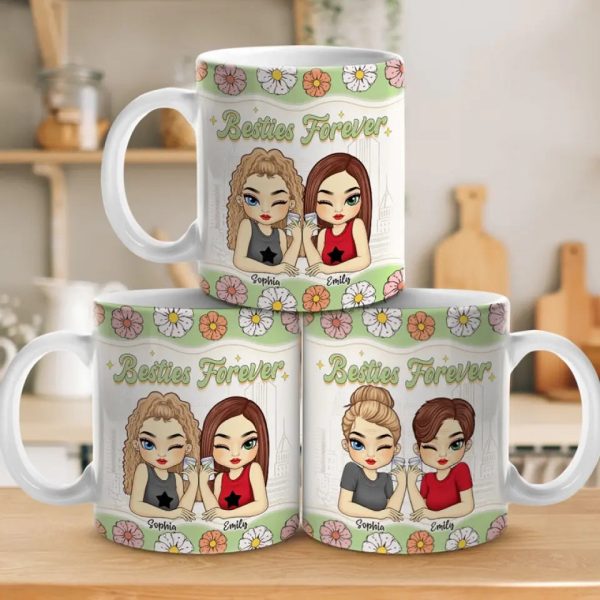 My Dear Friend - Bestie Personalized Custom 3D Inflated Effect Printed Mug - Gift For Best Friends, BFF, Sisters My Dear Friend - Bestie Personalized Custom 3D Inflated Effect Printed Mug - Gift For Best Friends, BFF, Sisters
