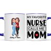 My Favorite Daughter Son Call Me Mom By Custom Occupation Firefighter, Nurse, Police Officer, Teacher Personalized Mug