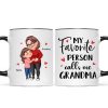 My Favorite People Call Me Grandma Cartoon Grandma Grandkids Hugging Personalized Mug