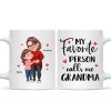 My Favorite People Call Me Grandma Cartoon Grandma Grandkids Hugging Personalized Mug