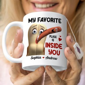 My Favorite Place Is Inside You Personalized Mug, Funny Gift For Couple
