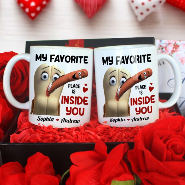 My Favorite Place Is Inside You Personalized Mug, Funny Gift For Couple