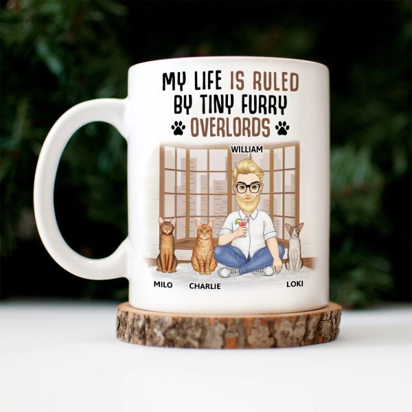 My Life Is Ruled By A Tiny Furry Overlord - Gift For Cat Lovers, Cat Mom, Cat Dad - Personalized Mug My Life Is Ruled By A Tiny Furry Overlord - Gift For Cat Lovers, Cat Mom, Cat Dad - Personalized Mug