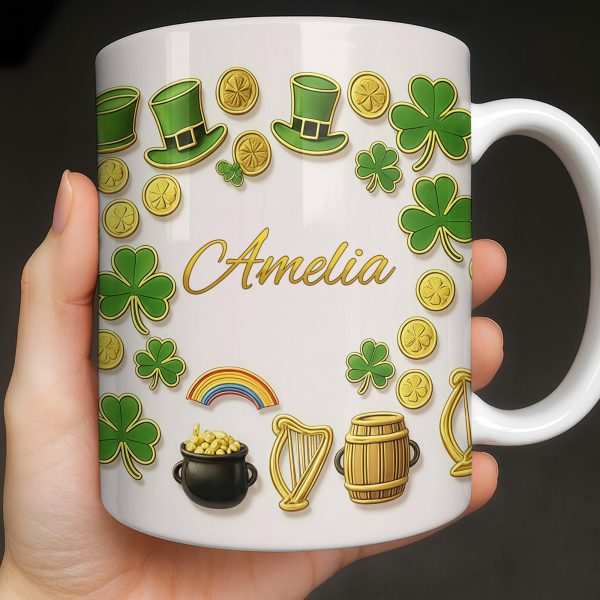 My Shamrock Leprechaun Hat And Rainbow Mug - Personalized Custom Coffee Mug - FAM802_MG My Shamrock Leprechaun Hat And Rainbow Mug - Personalized Custom Coffee Mug - FAM802_MG