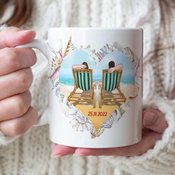 My Soulmate Always & Forever, Personalized White Mug, Beach Couple, Gift For Couple My Soulmate Always & Forever, Personalized White Mug, Beach Couple, Gift For Couple