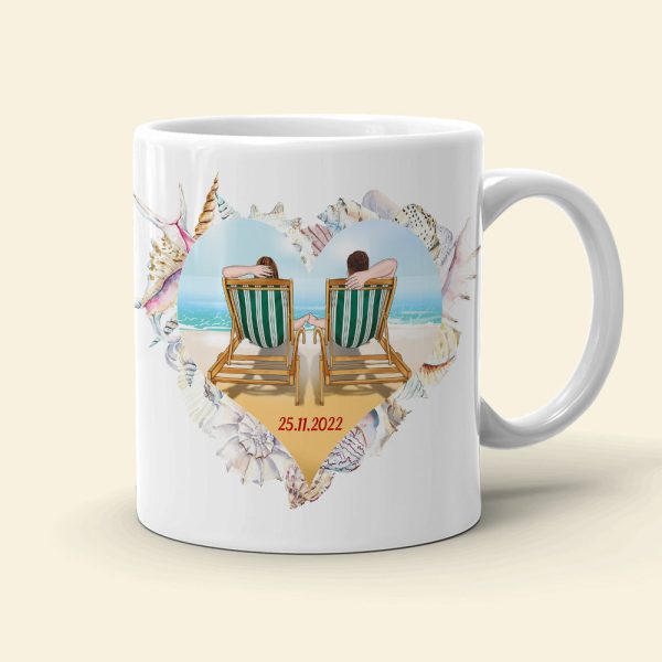 My Soulmate Always & Forever, Personalized White Mug, Beach Couple, Gift For Couple My Soulmate Always & Forever, Personalized White Mug, Beach Couple, Gift For Couple