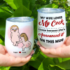 My Wife Loves My Cock, Personalized Naughty Couple Mug Wine Tumbler Accent Mug