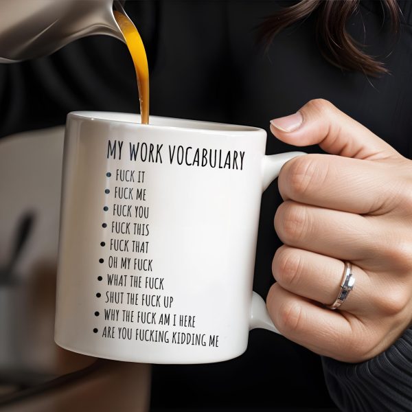 My Work Vocabulary Playfully Censored Coffee Mug - Personalized Custom Coffee Mug - COL029_MG My Work Vocabulary Playfully Censored Coffee Mug - Personalized Custom Coffee Mug - COL029_MG