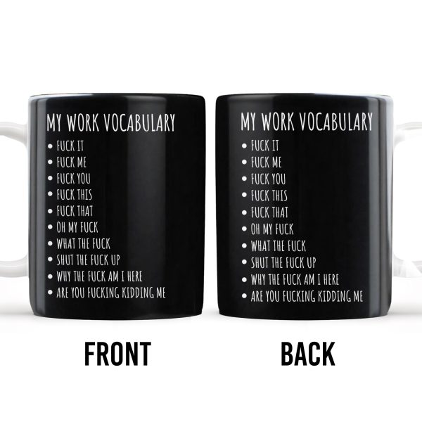 My Work Vocabulary Playfully Censored Coffee Mug - Personalized Custom Coffee Mug - COL029_MG My Work Vocabulary Playfully Censored Coffee Mug - Personalized Custom Coffee Mug - COL029_MG