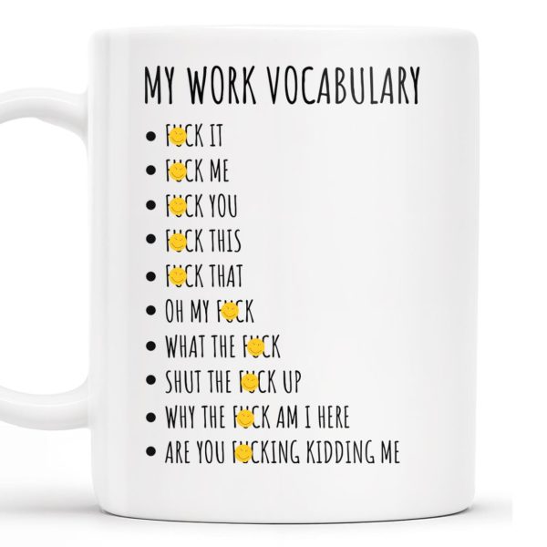 My Work Vocabulary Playfully Censored Coffee Mug - Personalized Custom Coffee Mug - COL029_MG My Work Vocabulary Playfully Censored Coffee Mug - Personalized Custom Coffee Mug - COL029_MG