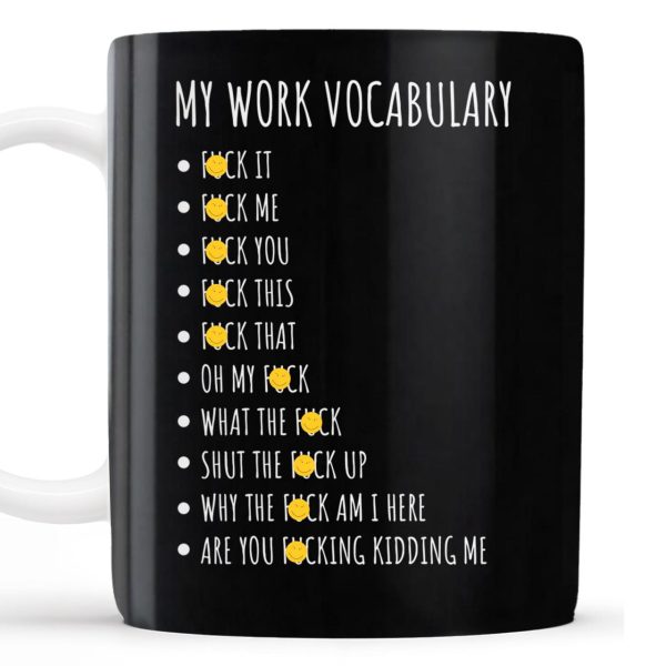 My Work Vocabulary Playfully Censored Coffee Mug - Personalized Custom Coffee Mug - COL029_MG My Work Vocabulary Playfully Censored Coffee Mug - Personalized Custom Coffee Mug - COL029_MG