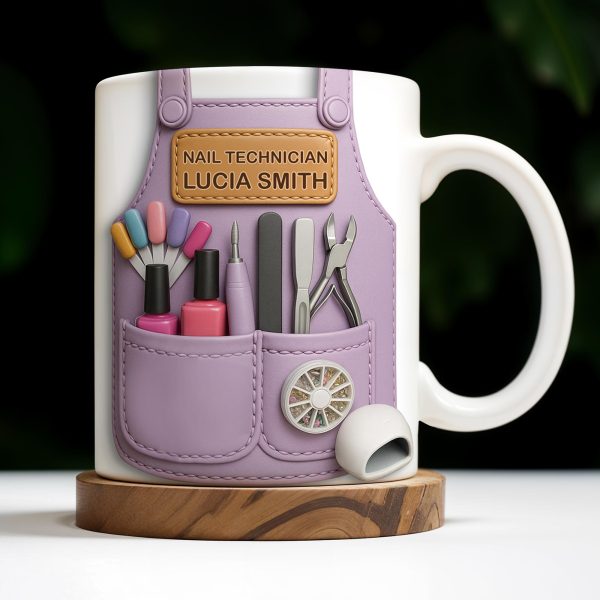 Nail Technician Essentials, Nail Polish And Tools - Personalized Custom Coffee Mug - FAM339_MG Nail Technician Essentials, Nail Polish And Tools - Personalized Custom Coffee Mug - FAM339_MG