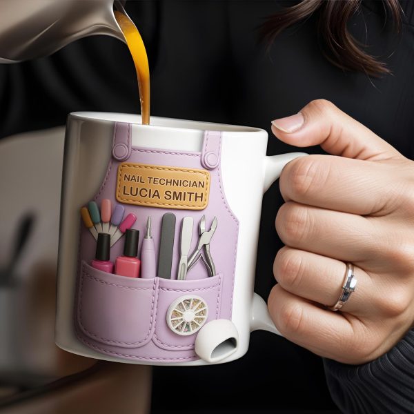 Nail Technician Essentials, Nail Polish And Tools - Personalized Custom Coffee Mug - FAM339_MG Nail Technician Essentials, Nail Polish And Tools - Personalized Custom Coffee Mug - FAM339_MG