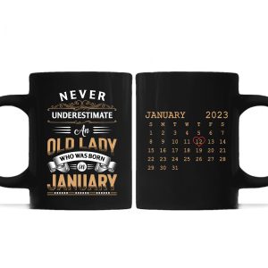 Never Underestimate An Old Lady Birthday Gift Personalized Mug