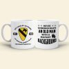 Never Underestimate An Old Man With A Military Background - Personalized White Mug - Gift with Customized Logo