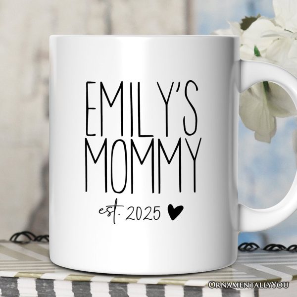 New Mom Personalized Mug, Blessed Mommy Gift With Custom Name and Year New Mom Personalized Mug, Blessed Mommy Gift With Custom Name and Year