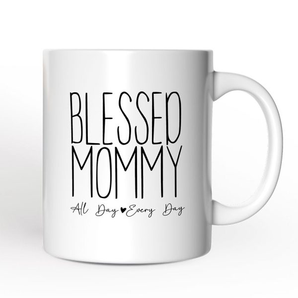 New Mom Personalized Mug, Blessed Mommy Gift With Custom Name and Year New Mom Personalized Mug, Blessed Mommy Gift With Custom Name and Year