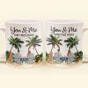 New Version Beach Scene You & Me And The Dogs - Personalized Mug