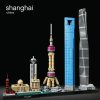 New York London Pairs Dubai Lanmark City Skyline Building Blocks