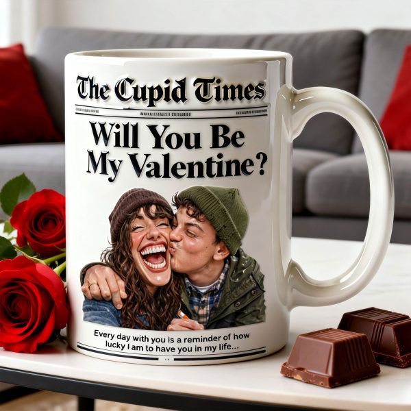 Newspaper Couple Will You Be My Valentine - Personalzied Ceramic Mug - Gift For Couples NL122 Newspaper Couple Will You Be My Valentine - Personalzied Ceramic Mug - Gift For Couples NL122