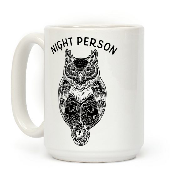 Night Person Owl Coffee Mug Night Person Owl Coffee Mug