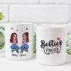 No Greater Gift Than Sisters Besties Pretty Cartoon Girls Personalized Mug