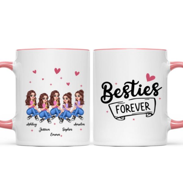 No Greater Gift Than Sisters Besties Pretty Cartoon Girls Personalized Mug