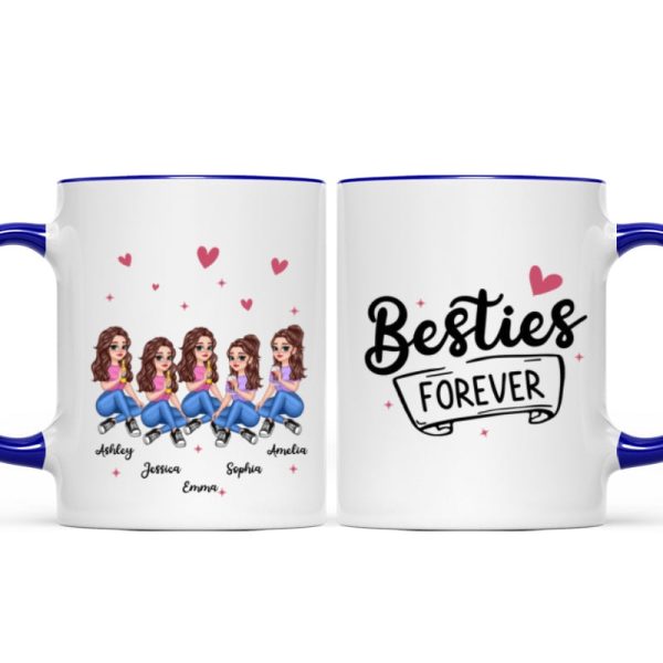 No Greater Gift Than Sisters Besties Pretty Cartoon Girls Personalized Mug