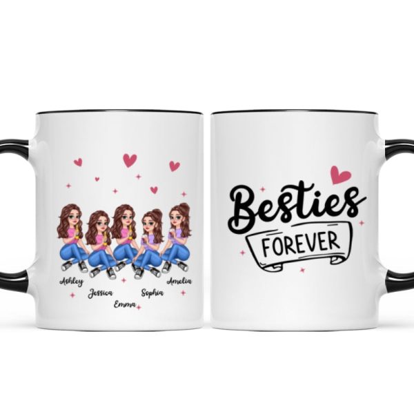 No Greater Gift Than Sisters Besties Pretty Cartoon Girls Personalized Mug