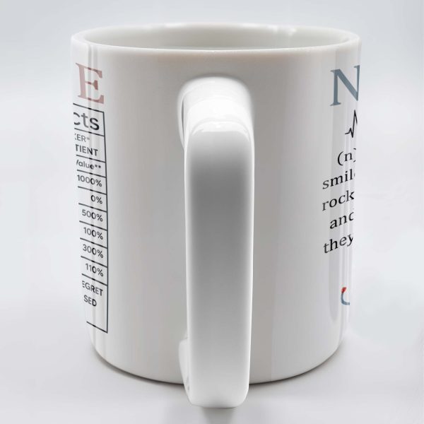 Nurse Nutrition Facts, Miracle Worker, Essential Traits - Personalized Custom Coffee Mug - NUR015_MG