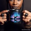 Ocean Aurora Whale Personalized Mug, Northern Lights Wildlife Gift with Custom Name