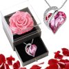 Ocean Heart Eternal Rose Necklace Gift Box for Valentine's Day and Mother's Day Ocean Heart Eternal Rose Necklace Gift Box for Valentine's Day and Mother's Day