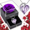 Ocean Heart Necklace with Eternal Rose Gift Box Ocean Heart Necklace with Eternal Rose Gift Box
