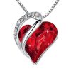 Ocean Heart Necklace with Eternal Rose Gift Box Ocean Heart Necklace with Eternal Rose Gift Box