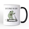 Off to Praise the Lord Funny Frog Personalized Mug, Christian Faith Humor Jesus Gift with Custom Name Off to Praise the Lord Funny Frog Personalized Mug, Christian Faith Humor Jesus Gift with Custom Name