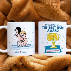 Official Winner Of The Best Bum Award, Gift For Couple, Personalized Mug, Butt Mug, Anniversary Mug