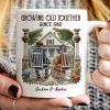 Old Couple Sitting On The Porch Growing Old Together Since Personalized Mug, Heartfelt Gift For Couple, For Him, For Her, Husband, Wife Old Couple Sitting On The Porch Growing Old Together Since Personalized Mug, Heartfelt Gift For Couple, For Him, For Her, Husband, Wife