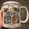 Old Couple Sitting On The Porch Growing Old Together Since Personalized Mug, Heartfelt Gift For Couple, For Him, For Her, Husband, Wife Old Couple Sitting On The Porch Growing Old Together Since Personalized Mug, Heartfelt Gift For Couple, For Him, For Her, Husband, Wife