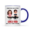 Old Funny Couple Annoying Each Other and Still Going Strong - Personalized Mug - Christmas Gift for him, for her