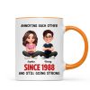 Old Funny Couple Annoying Each Other and Still Going Strong - Personalized Mug - Christmas Gift for him, for her