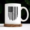 Old Lives Matter, Text and American Flag - Personalized Custom Coffee Mug - FAM327_MG