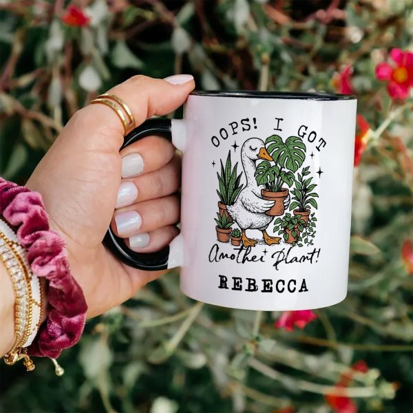 Oops I Got Another Plant Goose Personalized Mug, Sarcastic Gardening Humor Gift with Custom Name Oops I Got Another Plant Goose Personalized Mug, Sarcastic Gardening Humor Gift with Custom Name
