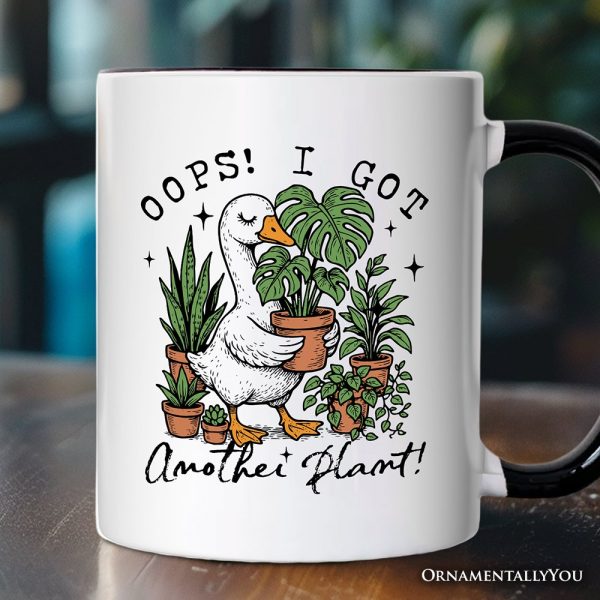 Oops I Got Another Plant Goose Personalized Mug, Sarcastic Gardening Humor Gift with Custom Name Oops I Got Another Plant Goose Personalized Mug, Sarcastic Gardening Humor Gift with Custom Name