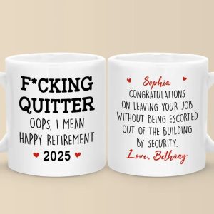 Oops, I Mean Happy Retirement - Coworker Personalized Custom Mug - Appreciation, Retirement Gift For Coworkers, Work Friends, Colleagues