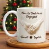 Our 1st Christmas Engaged, Hands Holding With Ring - Personalized Custom Coffee Mug - CPL773_MG Our 1st Christmas Engaged, Hands Holding With Ring - Personalized Custom Coffee Mug - CPL773_MG