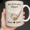 Our 1st Christmas Engaged, Hands Holding With Ring - Personalized Custom Coffee Mug - CPL773_MG Our 1st Christmas Engaged, Hands Holding With Ring - Personalized Custom Coffee Mug - CPL773_MG