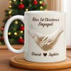 Our 1st Christmas Engaged, Holding Hands With Ring - Personalized Custom Coffee Mug - CPL1055_MG Our 1st Christmas Engaged, Holding Hands With Ring - Personalized Custom Coffee Mug - CPL1055_MG