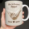 Our 1st Christmas Engaged, Holding Hands With Ring - Personalized Custom Coffee Mug - CPL1055_MG Our 1st Christmas Engaged, Holding Hands With Ring - Personalized Custom Coffee Mug - CPL1055_MG